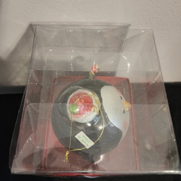 2/$13 Michaels Large Collectible Penguin Festive Christmas Ornament - Brand New - Picture 7 of 10